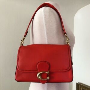 Coach Soft Tabby bag crossbody and shoulder in poppy red
